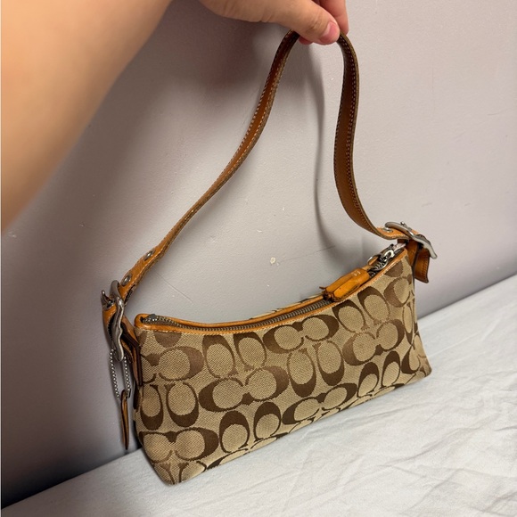 Coach Handbags - Coach Signature East West Baguette Bag